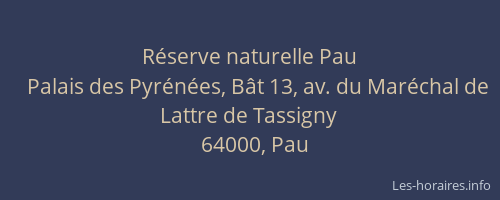 Réserve naturelle Pau