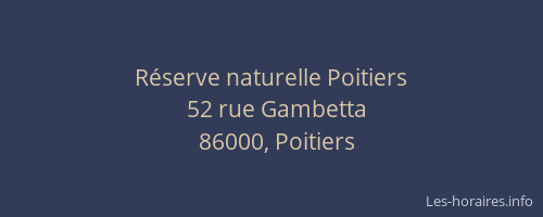 Réserve naturelle Poitiers