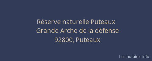 Réserve naturelle Puteaux