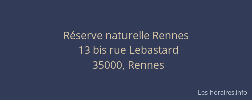 Réserve naturelle Rennes