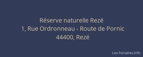 Réserve naturelle Rezé