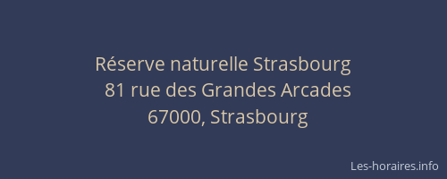 Réserve naturelle Strasbourg