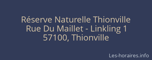 Réserve Naturelle Thionville