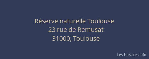 Réserve naturelle Toulouse