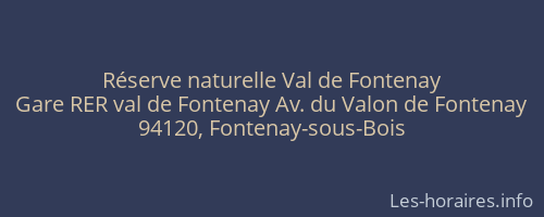 Réserve naturelle Val de Fontenay