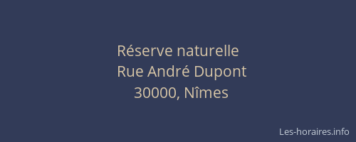 Réserve naturelle