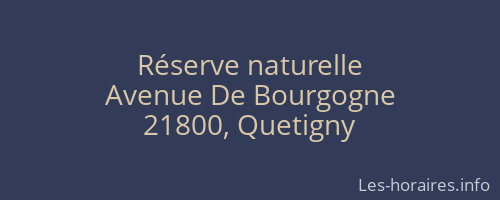 Réserve naturelle