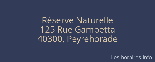 Réserve Naturelle