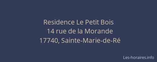 Residence Le Petit Bois