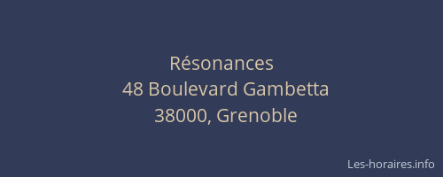 Résonances