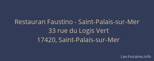 Restauran Faustino - Saint-Palais-sur-Mer