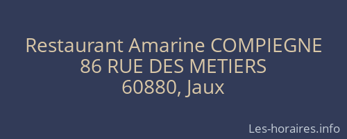 Restaurant Amarine COMPIEGNE