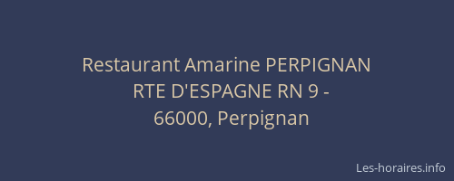 Restaurant Amarine PERPIGNAN