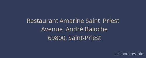 Restaurant Amarine Saint  Priest