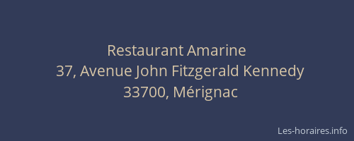 Restaurant Amarine
