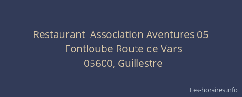 Restaurant  Association Aventures 05