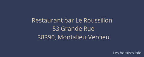 Restaurant bar Le Roussillon