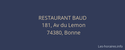 RESTAURANT BAUD