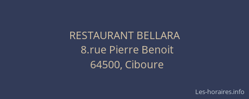 RESTAURANT BELLARA