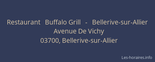 Restaurant   Buffalo Grill   -   Bellerive-sur-Allier