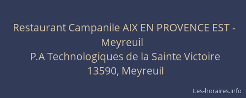 Restaurant Campanile AIX EN PROVENCE EST - Meyreuil