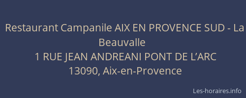 Restaurant Campanile AIX EN PROVENCE SUD - La Beauvalle