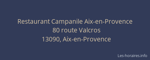 Restaurant Campanile Aix-en-Provence