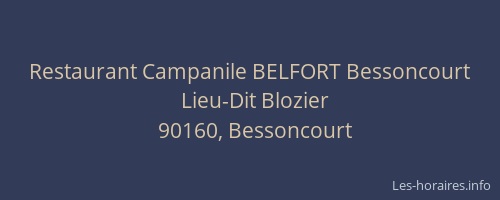 Restaurant Campanile BELFORT Bessoncourt