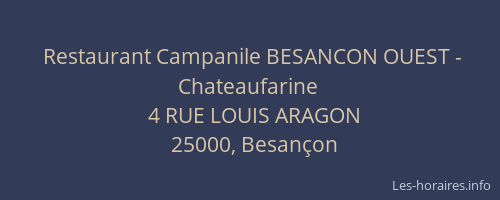 Restaurant Campanile BESANCON OUEST - Chateaufarine