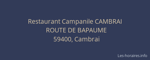 Restaurant Campanile CAMBRAI