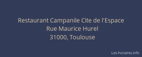Restaurant Campanile Cite de l'Espace