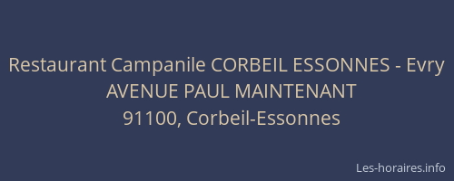 Restaurant Campanile CORBEIL ESSONNES - Evry