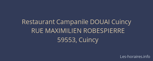 Restaurant Campanile DOUAI Cuincy