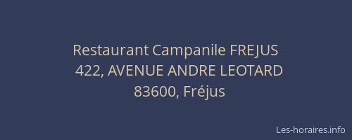Restaurant Campanile FREJUS