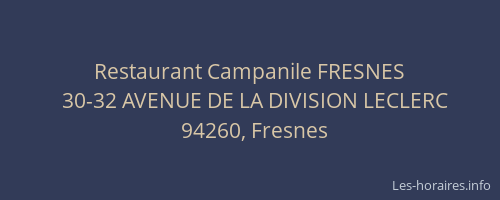 Restaurant Campanile FRESNES