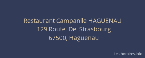 Restaurant Campanile HAGUENAU
