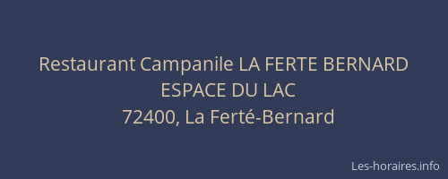 Restaurant Campanile LA FERTE BERNARD