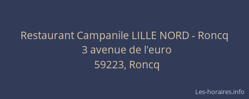 Restaurant Campanile LILLE NORD - Roncq