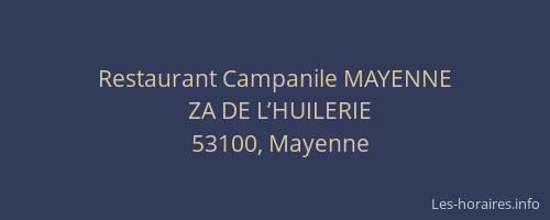 Restaurant Campanile MAYENNE