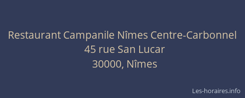 Restaurant Campanile Nîmes Centre-Carbonnel