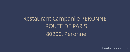 Restaurant Campanile PERONNE