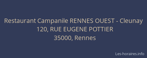 Restaurant Campanile RENNES OUEST - Cleunay