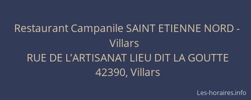 Restaurant Campanile SAINT ETIENNE NORD - Villars