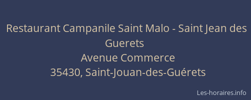 Restaurant Campanile Saint Malo - Saint Jean des Guerets