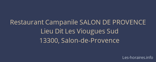 Restaurant Campanile SALON DE PROVENCE