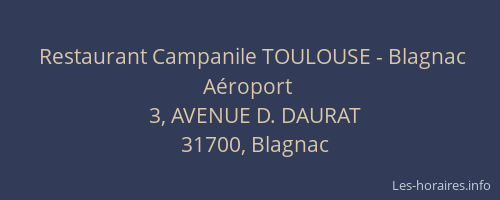 Restaurant Campanile TOULOUSE - Blagnac Aéroport