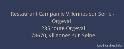 Restaurant Campanile Villennes sur Seine - Orgeval