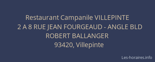 Restaurant Campanile VILLEPINTE