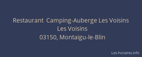 Restaurant  Camping-Auberge Les Voisins
