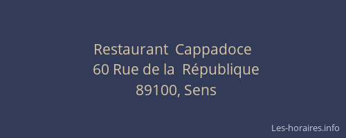 Restaurant  Cappadoce